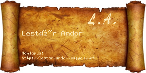Lestár Andor névjegykártya
